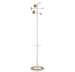 Porte-manteau BORA BAMBOO, blanc-bambou