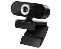 Webcam HD, USB, met microfoon, zwart