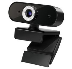 Webcam HD, USB, met microfoon, zwart