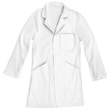 Blouse de travail mixte Wonday 100 % coton 190g/m² blanche, boutons plastique