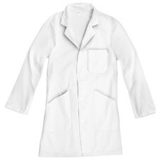 Blouse de travail mixte Wonday 100 % coton 190g/m² blanche, boutons plastique