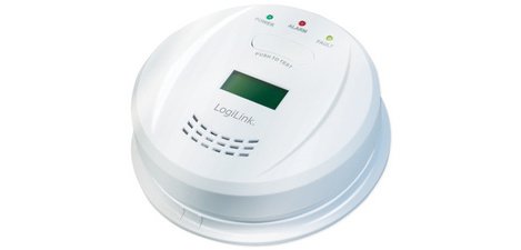 Kohlenmonoxidmelder, LCD-Display, weiß