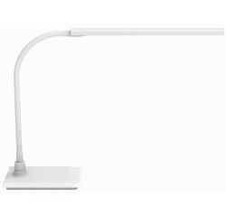 Lampe de bureau MAULpirro LED réglable socle blanc