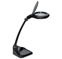 Lampe loupe à LED iris, dimmable, noir