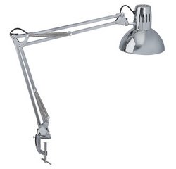 Lampe de bureau study chrome, sans ampoule
