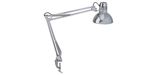 Lampe de bureau study chrome, sans ampoule
