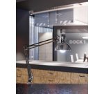 Lampe de bureau study chrome, sans ampoule