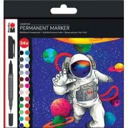 Permanente marker Graphix 'HERO OF GALAXY' - etui van 24