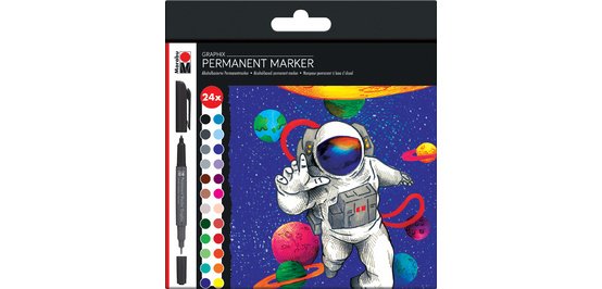 Marqueur permanent Graphix 'HERO OF GALAXY', étui 24