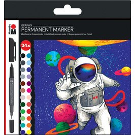 Marqueur permanent Graphix 'HERO OF GALAXY', étui 24