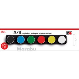 Set de peinture acrylique 'BASIC', 6 x 3,5 ml