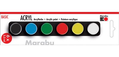 Set de peinture acrylique 'BASIC', 6 x 3,5 ml