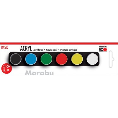 Set de peinture acrylique 'BASIC', 6 x 3,5 ml