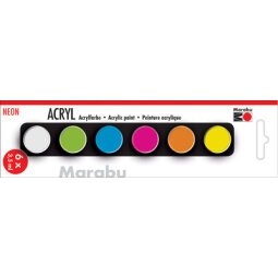 Set de peinture acrylique 'NEON', 6 x 3,5 ml