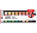 Set de peinture acrylique BASIC, 32x 3,5 ml/2x 59 ml