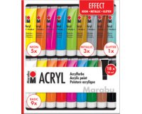Set de peinture acrylique 'EFFECT', 18 x 36 ml