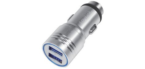 Chargeur USB pour voiture,2 ports, avec marteau