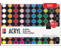 Set de peinture acrylique 'BASIC', 80 x 3,5 ml