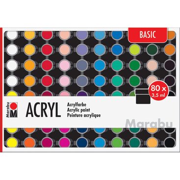 Set acrylverf 'BASIC', 80 x 3,5 ml