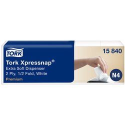 Serviette enchevêtrée Xpressnap N4 Extra douce Premium 15840 Tork - Carton de 500