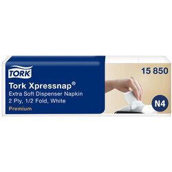 Serviette enchevêtrée Xpressnap N4 Extra douce Premium 15850 Tork - Carton de 1000