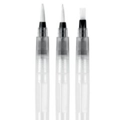 Penseel met waterreservoir, set van 3