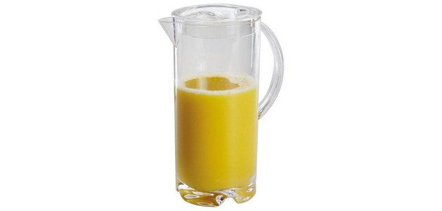 Pichet à jus de fruit avec couvercle, 2,0 l, transparent