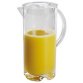 Pichet à jus de fruit avec couvercle, 2,0 l, transparent