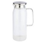 Carafe en verre avec couvercle, 1,5 litres, verre/inox