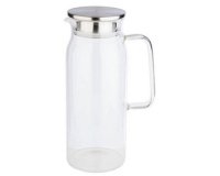Carafe en verre avec couvercle, 1,5 litres, verre/inox