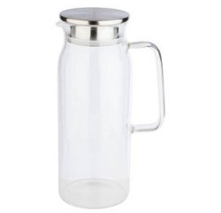 Carafe en verre avec couvercle, 1,5 litres, verre/inox
