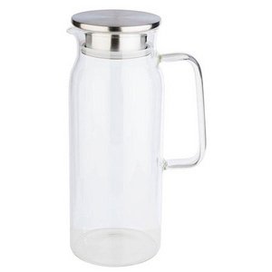 Glazen karaf met deksel, 1,5 liter, glas/inox