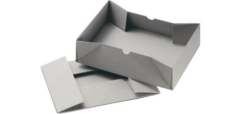 Caisse télescopique en carton gris