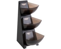 Distributeur portions MULTI-RACK, 3 étages, inox, noir