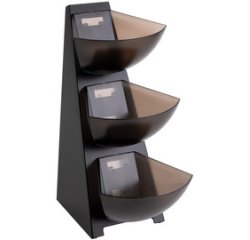 Distributeur portions MULTI-RACK, 3 étages, inox, noir