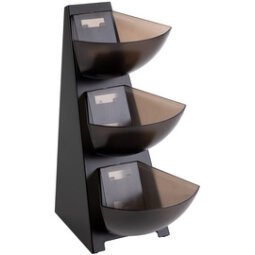 Distributeur portions MULTI-RACK, 3 étages, inox, noir