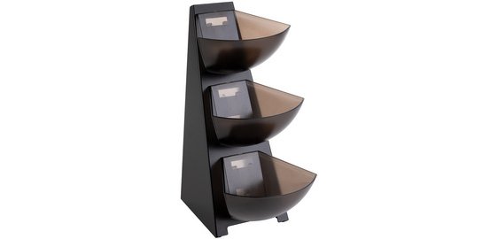 MULTI-RACK portion dispenser, 3 tiers, stainless steel, black