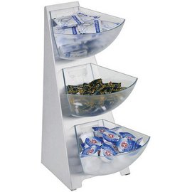 Buffet dispenser rek MULTI RACK, 3 niveaus, roestvrij staal