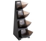 Distributeur portions MULTI RACK, 4 éages, inox, noir