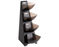 Distributeur portions MULTI RACK, 4 éages, inox, noir