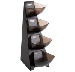 Distributeur portions MULTI RACK, 4 éages, inox, noir