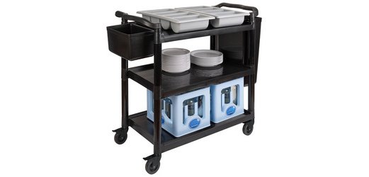Kasten für Servierwagen, 42 Liter, schwarz