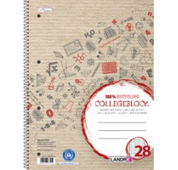 Cahier à spirale Recycling, A4, quadrillé, 160 pages