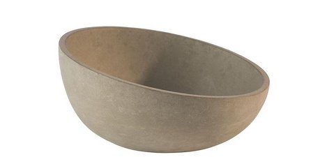 Schüssel aus grauem Beton Element