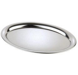 <Oval serving tray, Kaffeehaus, stainless steel>