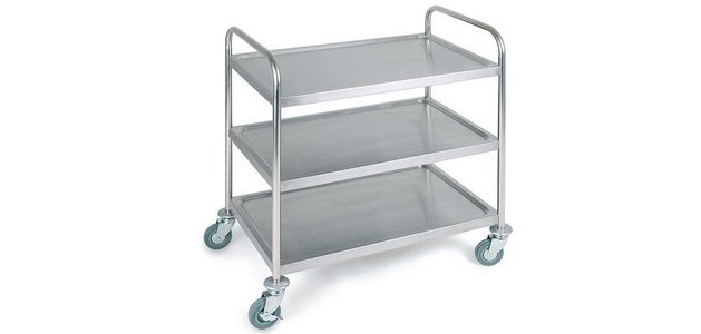 Chariot de service et de transport STEADY, 3 plateaux