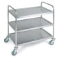 Chariot de service et de transport, 3 plateaux, inox