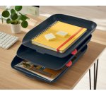 Set corbeilles à courrier Cosy, A4, polystyrène, gris