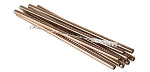 Paille en acier inoxydable, longueur : 215 mm