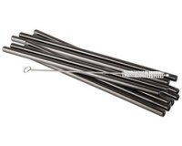 Paille en acier inoxydable, longueur : 215 mm